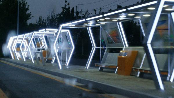 鄭州“太空艙式”新型智能公交候車亭辨識(shí)度高